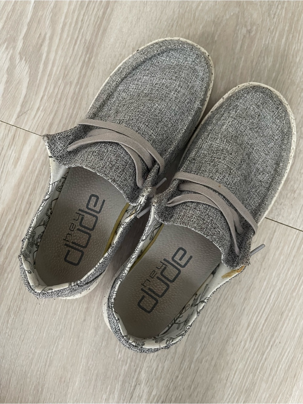 Hey Dude Women’s Casual Slip-On Loafers in Gray